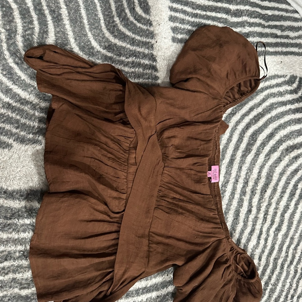 Francesca's Collections Brown Blouse